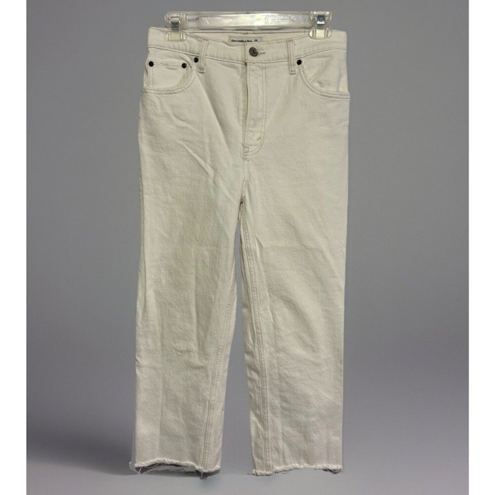 Abercrombie & Fitch 90s Straight Ultra High Rise Jeans Women’s 28/6S White Denim